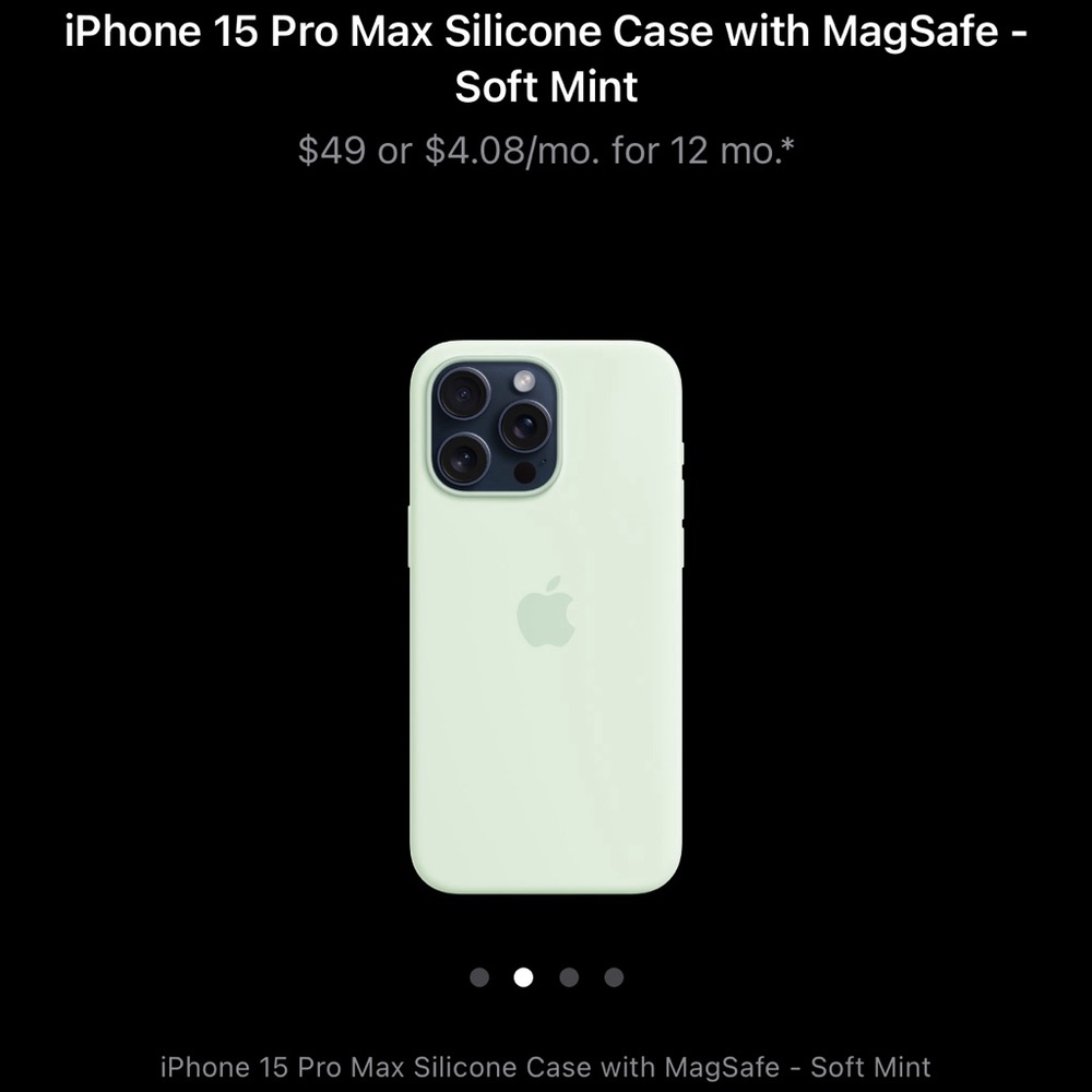 Soft Mint iPhone 15 Pro Max Silicone Case MagSafe